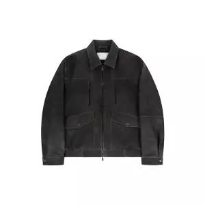 UNGIMMICK BUFFED LEATHER 패딩 JACKET (GRAY / LAMBSKIN) 1101906