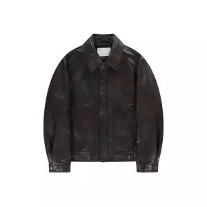 UNGIMMICK BUFFALO LEATHER BLOUSON JACKET (RED BROWN / SKIN) 1101836