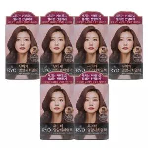 려 우아채 영양새치크림 염색약 6C 커피브라운 6개