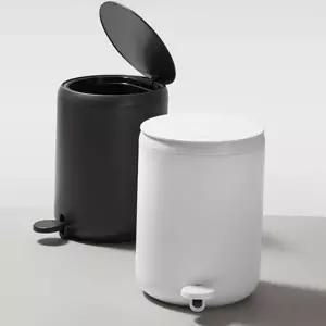 5리터 무소음 휴지통 모던 심플 사무실 5리터 페달 휴지통 화장실 원룸 미니