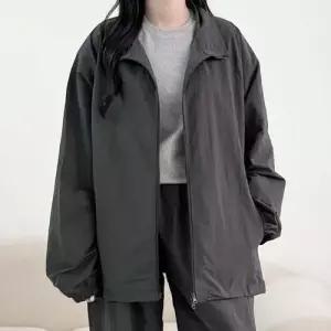 베이직 데일리 패션 간절기 아우터 커플 남녀공용 하프넥 집업 WFKNZLO