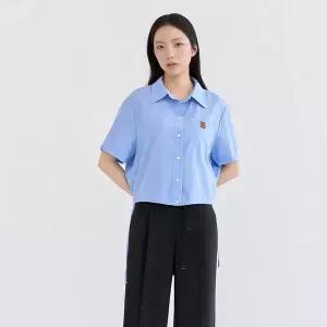 [LINE](센텀시티점)[라인어디션]카라넥 솔리드 블라우스 NVBLPF9900
