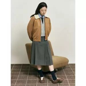 매장정품 빈폴 BEANPOLE LADIES [B. my] 인조 스웨이드 무스탕 옐로이시 (BF5X3ZN11B) BF5X3ZN11B 213351