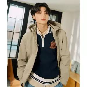 매장정품 빈폴 BEANPOLE MEN 와펜 포인트 하프집업 니트 네이비 (BC5251C08R) BC5251C08R 219367