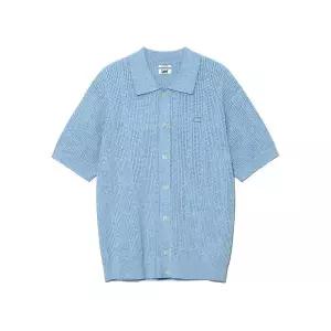 LEE LE2502CD02LB 스카시 카라 반팔 가디건 라이트블루