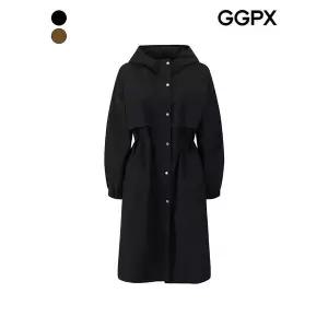 [GGPX]스트링 후드 롱 야상 점퍼 (GQ3JP016F)