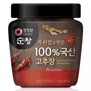 대상 청정원 순창 우리쌀로 만든 100 국산 고추장 1kg