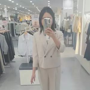 [SOUP]아일렌 더블7부 셋업 정장자켓 OC5TJQ5