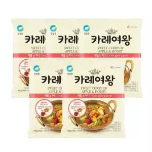 청정원 카레여왕 애플허니 108g 5개