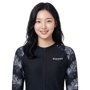 [디스커버리]디스커버리 여성 루즈핏 풀집업 래쉬가드 DWSW68043-BKS