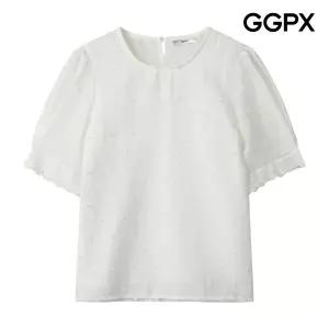 [GGPX] 노카라 폼폼 레이스 블라우스 (GQ6SH010F)