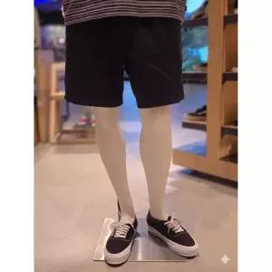 반스 레인지 릴렉스드 엘라스틱 숏츠 반 바지 여자 남자 면 블랙 VN0A5FKDBLK 609862