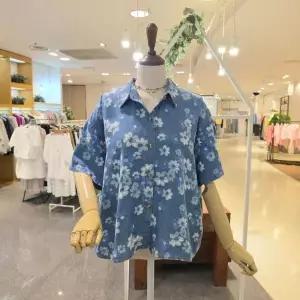 [멜로디가든]M26M6B132_플라워 데님셔츠
