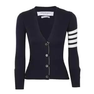 THOM BROWNE  클래식 캐시미어 4바 브이넥 가디건 FKC001A 00011 415