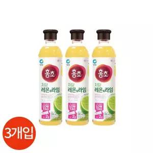 청정원 저당 홍초 레몬 라임 900ml x 3개