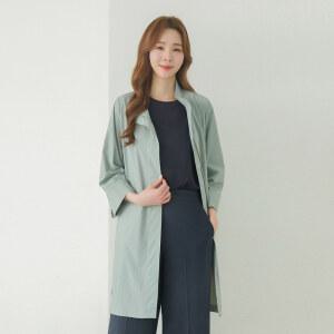 PAT 나일론 혼방 하이넥 코트_1I41101