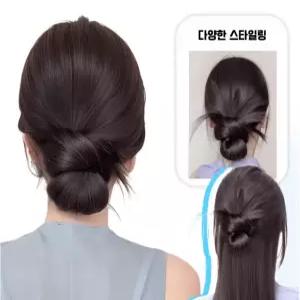 자연스러운 로우번 부분 가발 간편 집게핀 4컬러