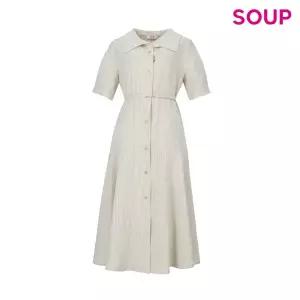 [롯데백화점]SOUP 플랫카라 스트라이프 플레어 원피스(SC4OP36)
