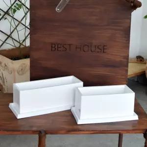 엣지플라스틱 옆이넓은 직사각 화분 30x10x11cm
