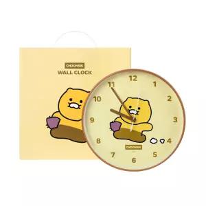 춘식이 원형 벽시계 카카오 캐릭터 저소음 벽걸이 시계 인테리어 선물 