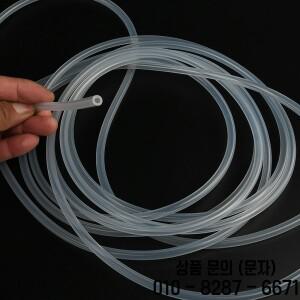 식품 등급 투명 실리콘 고무 호스 0.5mm 외경 유연한 튜브 모세관