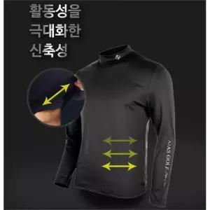 [깨비몰][깨비몰]남자겨울기모 반목폴라발열신축성티셔츠 (7563059A)