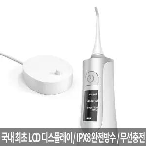 구강세정기 덴티픽2 IPX8 완전방수 무선충전 대용량 물통 배터리 맥동수압 치아세정기 로엘