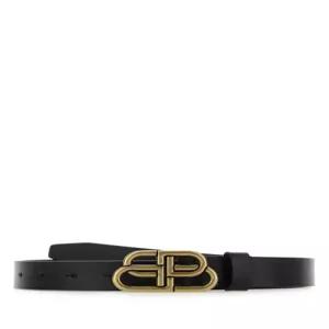26FW 발렌시아가 BB 씬 레더 벨트 581690 1CH04 1000 BLACK DOM
