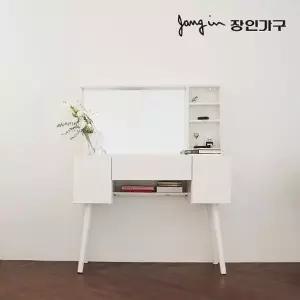 [장인가구]오스틴 수납 거울 원목 콘솔 수납 화장대 세트 (스툴 포함)
