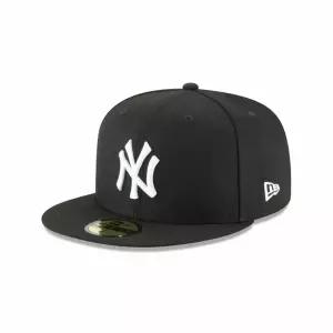 New Era 뉴에라 뉴욕 양키스 베이직 59Fifty 피티드 캡 모자 블랙/화이트