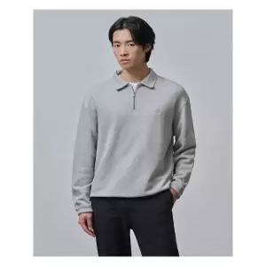 [빈폴멘]피그먼트 다잉 하프집업 스웨트 셔츠 - 라이트 그레이 (BC4841C052)