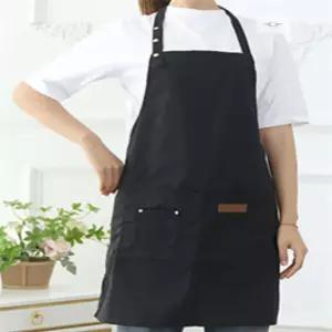원플라이프 캔버스 앞치마 블랙 미술앞치마