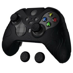 플레이바이탈 마운틴 레인지 에디션 Xbox 엘리트 무선 컨트롤러 시리즈 2용 실리콘 커버 엄지 그립이 있는 2 코어용 블랙 미끄럼 방지 스킨