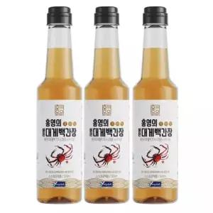 요리색 그대로 홍영의 붉은 대게 백간장 500ml 3개 요리 만능 맛간장