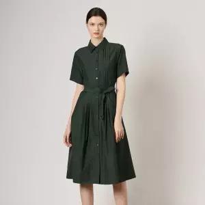 출근룩 BCBG 핀턱 셔츠 원피스 B4M4O624