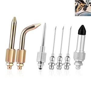 구리스니뿔 그리스 ZERK 니플 바늘 어댑터가있는 7PCS 건 키트 세트