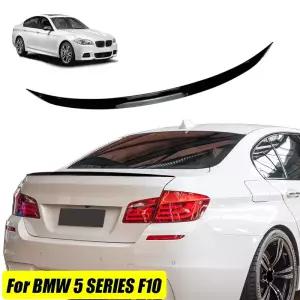 BMW F10 5 535i 528i 2010-2016 M5 스타일 자동차 리어 루프 트렁크 스포일러 윙 부트 립 글로시 블랙