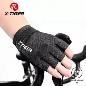 XTIGER 남성용 사이클링 장갑 여름용 미끄럼 방지 충격 흡수 MTB 자전거 러닝 피트니스 라이딩 오토바이