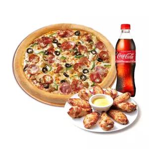 (파파존스) 오리지널 수퍼 파파스(L)+파파스 윙+코카-콜라500ml