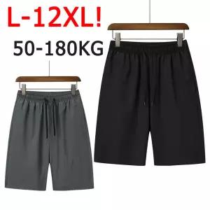 마 바지 여름 팬츠 남성 반바지 빅사이즈 50-180kg 10XL 11XL 12XL 컴포트 숏 빅 사이즈 의류