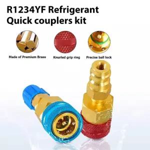 자동차 에어컨 냉매 충전 어댑터 R134A R1234YF HVAC 확장 커넥터