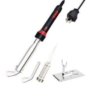 200W 고출력 인두 키트 110V 미국 플러그, 교체용 팁, 히팅 코어 및 스탠드가 포함된 산업용 외부 가열 인두로 금속 용접 DIY에 적합합니다