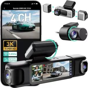 3.18인치 터치스크린 24/7 주차 모드 5.8GHz WiFi GPS 음성 제어 기능(SD 카드 없음)을 갖춘 마그네틱