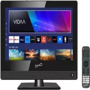 초음속 SC-1520VTV 15.6인치 스마트 AC/DC LED TV VIDAA 1080p WiFi 내장 스피커 USB 3배 HDMI ARC 주방용