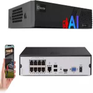 UNILook 4K AI 8CH PoE NVR 네트워크 비디오 레코더 HDD 포함되지 않음 비즈니스 오디오 녹음을 위한 지원