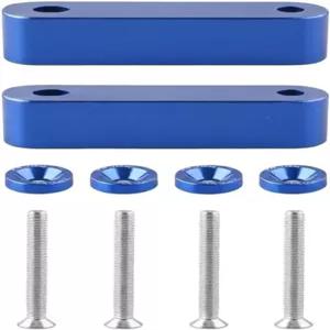 JDM 빌렛 알루미늄 후드 스페이서 라이저 키트 양극산화 처리된 블루 20mm(3/4인치) 히트 벤트 혼다 시빅
