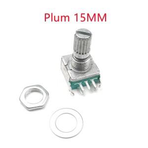 5개/세트 EC11 수평 로터리 엔코더 15mm 20mm 플럼 블라썸 샤프트 D 하프 스위치 포함 디지털 포텐쇼미터