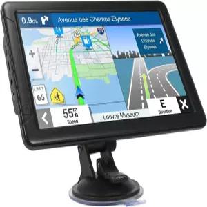 자동차 트럭 RV용 9인치 GPS 내비게이터 2026 지도 무료 평생 업데이트 음성 방향 안내/속도 및 적색 신호