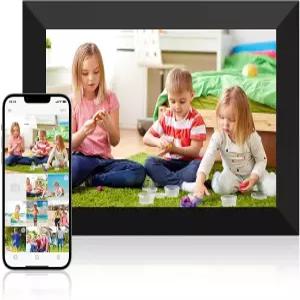 Dasfiwo 10.1인치 WiFi 디지털 액자 1280x800 HD IPS 터치스크린 클라우드 스마트 사진 자동 회전 벽걸이형