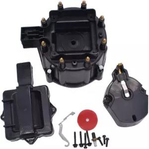 1 세트 SHLPDFM 블랙 남성용 HEI 대형 디스트리뷰터 캡 로터 키트 Chevy GM SBC BBC 305 307 327 350 396